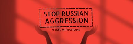 Stop Russian Aggression Email headerデザインテンプレート