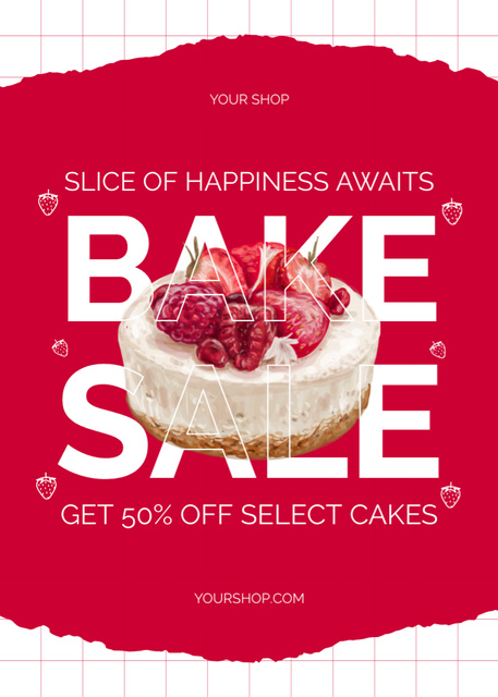 Modèle de visuel Bake Sale Offer on Red - Flayer