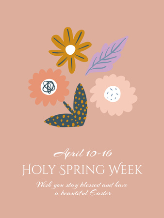 Holy Spring Week Announcement Poster US Design Template