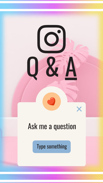 Template di design Ask Me a Question Instagram Story