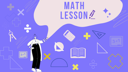 Video Math Lesson Youtube Thumbnail – шаблон для дизайну