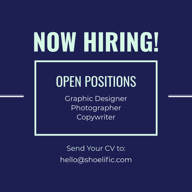 Template di design Hiring for Open Positions Blue Instagram