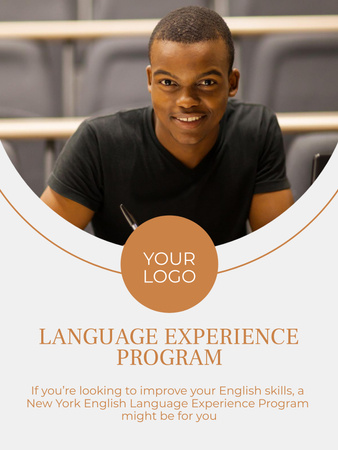 Plantilla de diseño de Language Courses Ad Poster US 