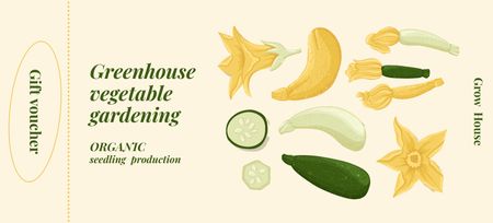 Plantilla de diseño de Greenhouse Vegetable Gardering Ad Coupon 3.75x8.25in 