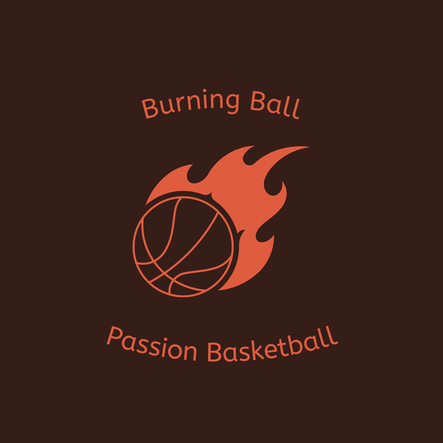 Burning Ball Illustration Logo Tasarım Şablonu