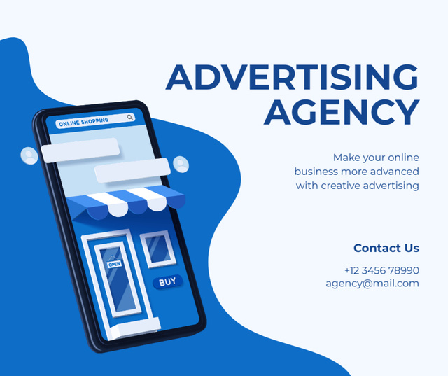 Advertising Agency Services Offer Facebook Modelo de Design