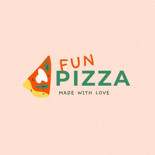 Platilla de diseño Emblem of Cafe or Pizzeria on Beige Logo