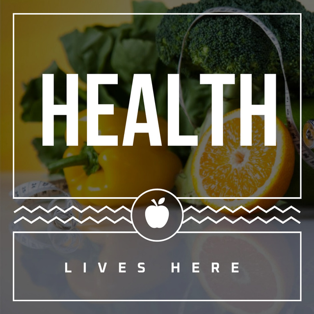 Designvorlage Healthy nutrition Concept für Instagram