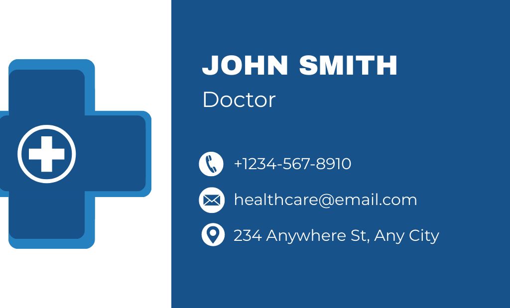 Healthcare Medical Center Services Ad Business Card 91x55mmデザインテンプレート
