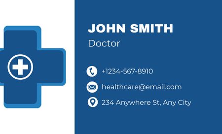 Healthcare Medical Center Services Ad Business Card 91x55mm Πρότυπο σχεδίασης