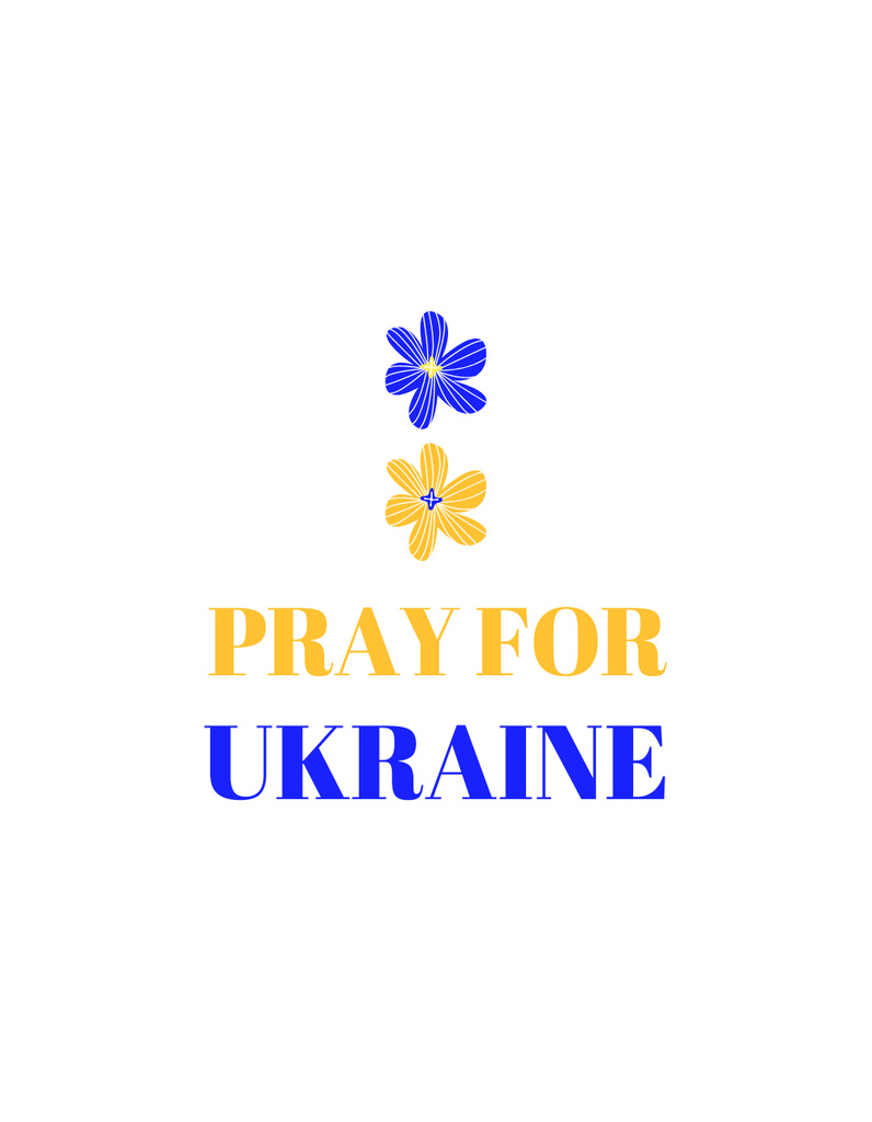 Whole World Pray for Ukraine T-Shirt Tasarım Şablonu