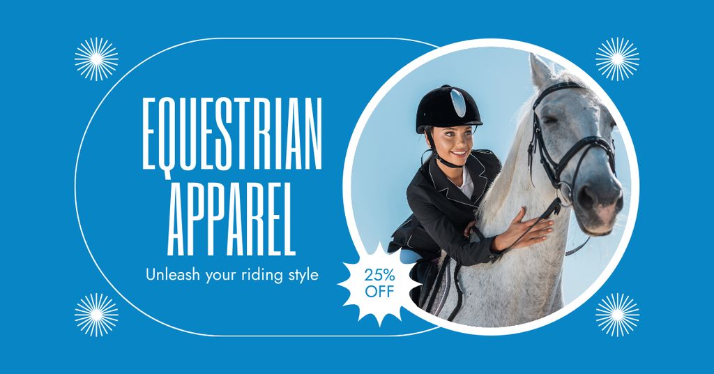Comfortable Horse Riding Apparel At Reduced Price Facebook AD Modelo de Design