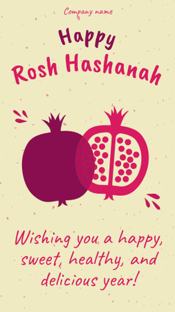 Happy Rosh Hashanah Wishes And Salutations Instagram Story Design Template