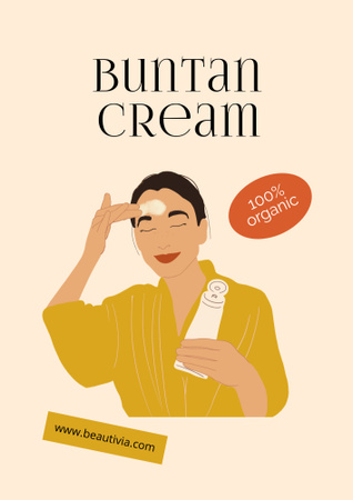Natural Face Cream Poster B2 Design Template