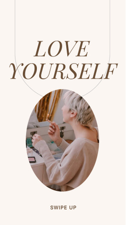 Template di design Girl Power Inspiration with Young Woman Instagram Story