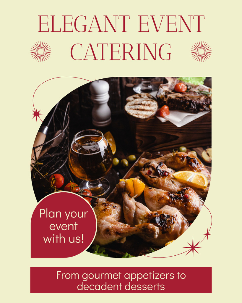 Planning and Organizing Events with Quality Catering Instagram Post Vertical Design Template