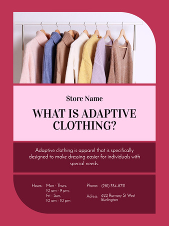Adaptív ruházat hirdetése Poster US tervezősablon