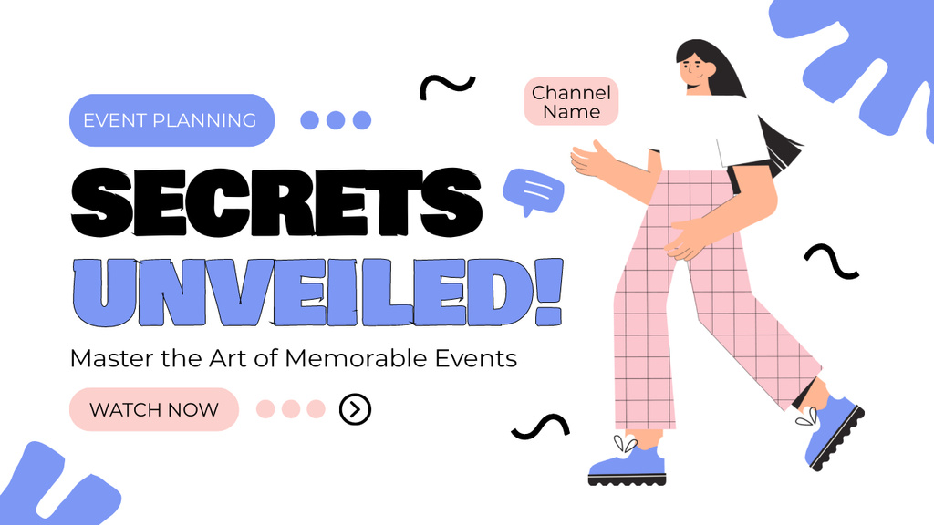 Modèle de visuel Art of Planning Memorable Events - Youtube Thumbnail