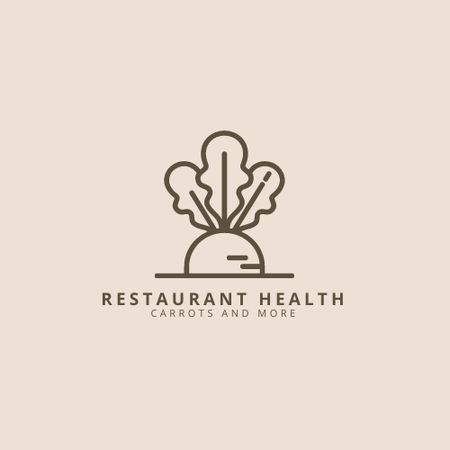 Health Food Restaurant Offer Logo tervezősablon