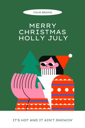 Designvorlage Christmas in July Holiday Offers für Flyer 4x6in