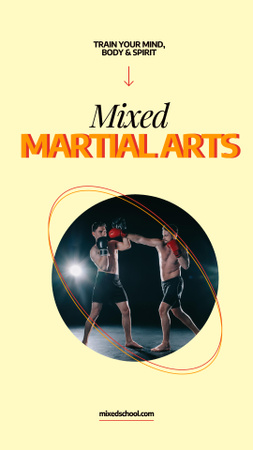 Mixed martial arts classes Instagram Story Design Template