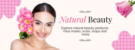 Natural Beauty Products Facebook cover Design Template