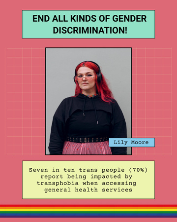 Ontwerpsjabloon van Poster 16x20in van Gender Discrimination Awareness