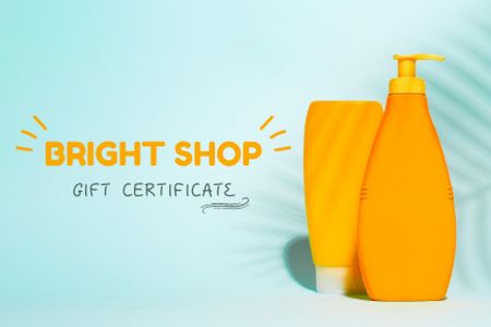 Summer Skincare Ad Gift Certificate Πρότυπο σχεδίασης
