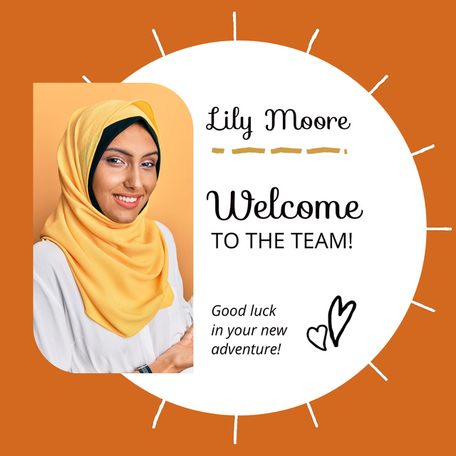 Template di design Welcoming New Colleague And Wishing Luck Animated Post