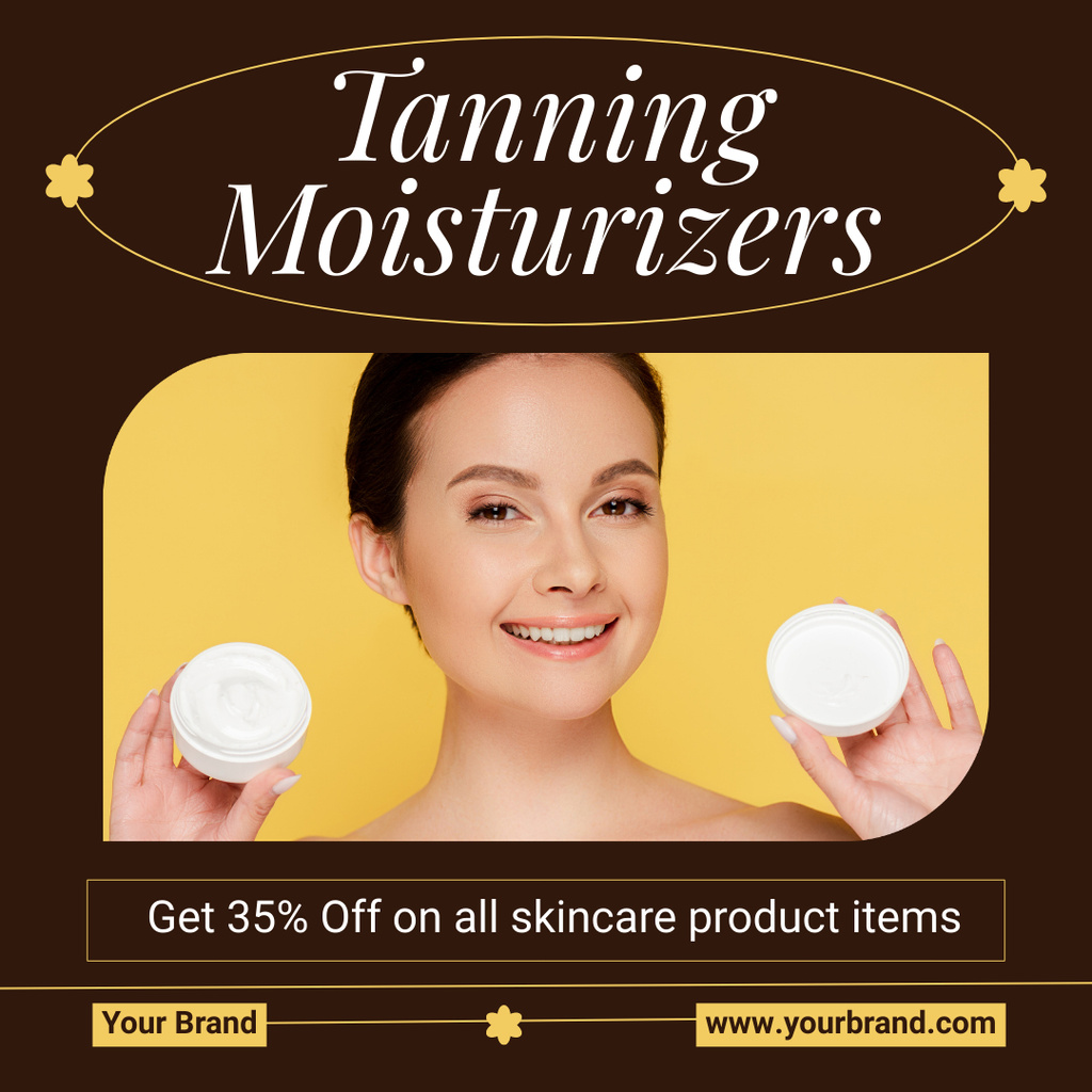 Discount on All Moisturizing Tanning Products Instagram AD Modelo de Design