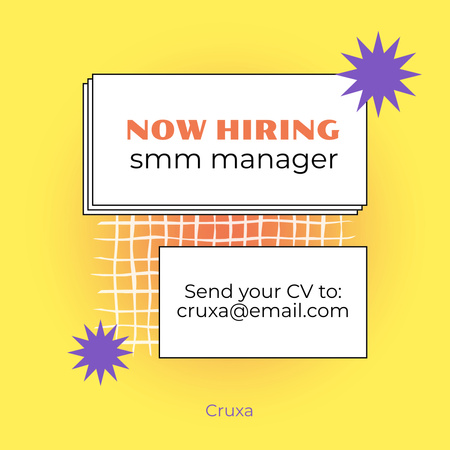 Smm Manager Vacancy Ad Instagram Design Template