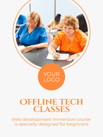Tech Classes Ad Poster US Design Template