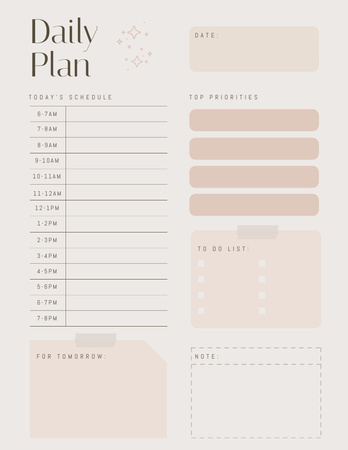 Plantilla de diseño de Lista diaria de tareas por hora Notepad 8.5x11in 