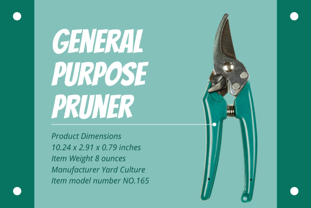 Plantilla de diseño de Garden Tools Offer in Green Label 