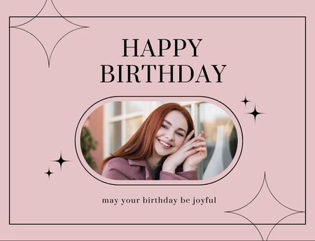 Birthday Holiday Greeting Postcard 4.2x5.5in Design Template