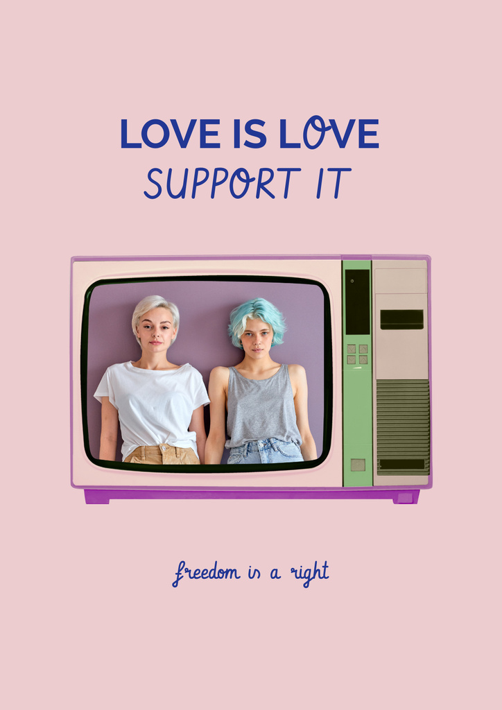 Platilla de diseño Awareness of Tolerance to LGBT People Poster