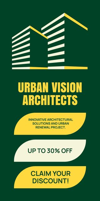 Urban Architects Service With Discount Offer Graphic Design Template