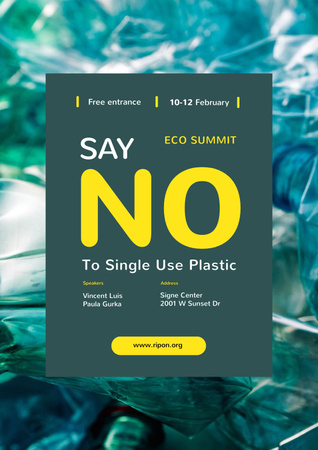 Platilla de diseño Eco Summit Announcement on Green Poster