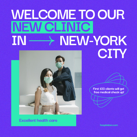 Template di design New Clinic Opening Announcement Instagram