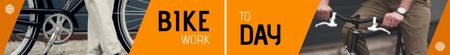 Template di design Offerta Bike-to-Work Day su Orange Leaderboard