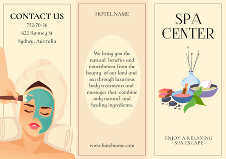 Plantilla de diseño de Oferta de servicios de spa para mujeres Brochure 