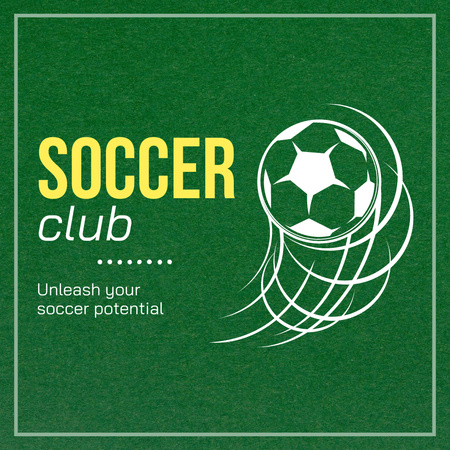 Template di design Notevole promozione dell'iscrizione al club di calcio in verde Animated Logo