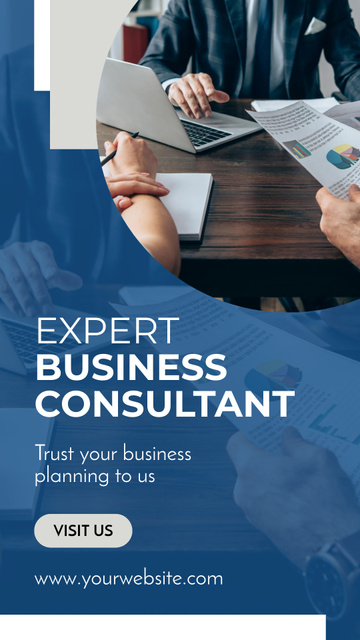 Services of Expert Business Consultant Instagram Story – шаблон для дизайну