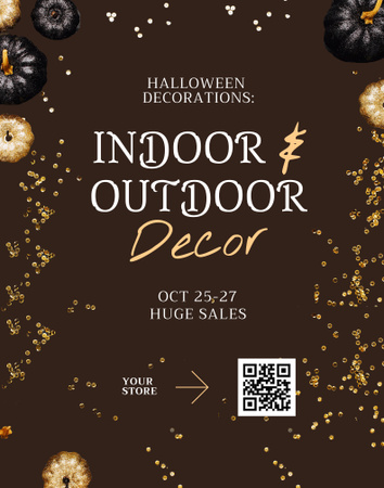 Halloween Decor Ad Poster 22x28in Design Template