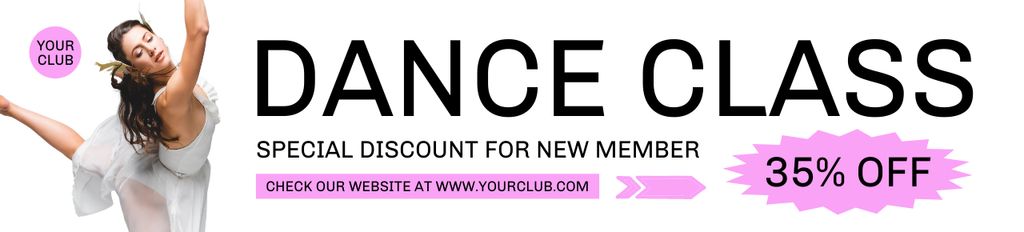 Designvorlage Offer fo Dance Classes with Discount für Ebay Store Billboard