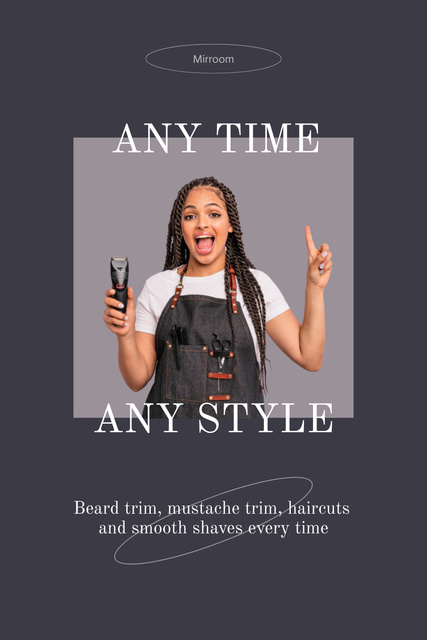 Modèle de visuel Hair Salon Services Offer with Friendly Hairstylist - Pinterest