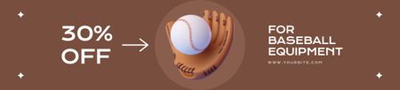 Designvorlage Discount on Baseball Equipment für Ebay Store Billboard