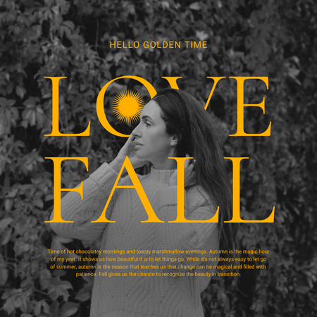 Modèle de visuel Autumn Inspiration with Beautiful Young Woman - Instagram
