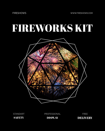 Fireworks Kit Sale Offer Poster 16x20in Design Template