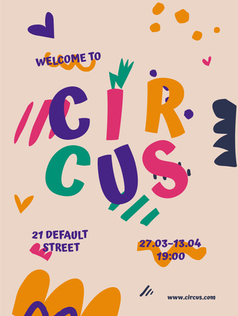 Modèle de visuel Circus Show Announcement - Poster US